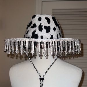 Handmade Cow Print Cowboy Hat